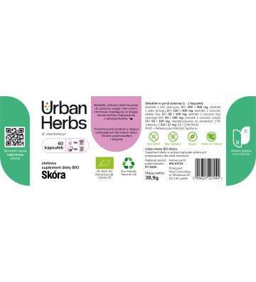 BIO Urban Herbs SKÓRA, kapsułki 60 szt.