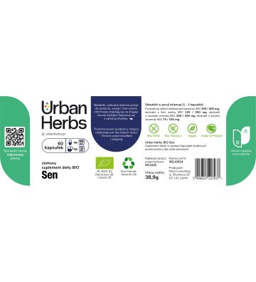 ORGANIC Urban Herbs SLEEP, 60 Capsules