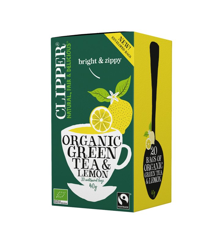 Herbata zielona z cytryną FAIR TRADE BIO (20x2g) 40g CLIPPER