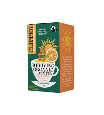 Herbata zielona z acerolą, guaraną i matchą "Ożywienie" FAIR TRADE BIO (20x2g) 40g CLIPPER
