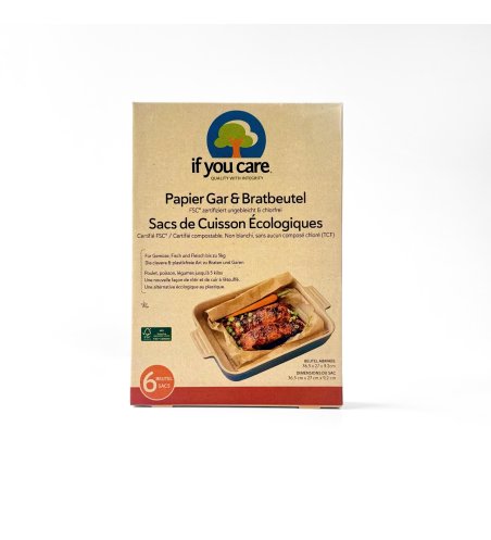 Torba, worek do pieczenia mięsa i warzyw, kompostowalny, 6 szt., If You Care