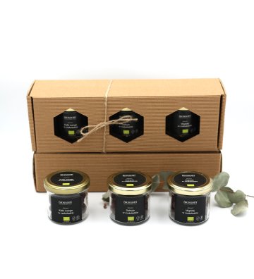 Bombonierka BIO Chocolate Trio – mango, daktyle i migdały w czekoladzie