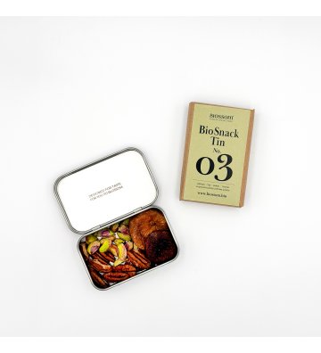 Biossom Snack Tin No. 03 – tin with figs, apricots, pecans and pistachios