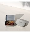 Biossom Snack Tin No. 03 – open tin with figs, apricots, pecans and pistachios beside the product packaging